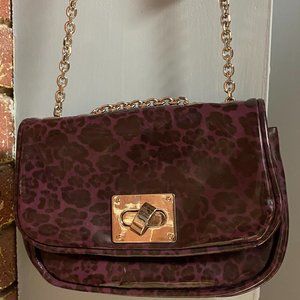 Chico's Purple Leopard Print Bag